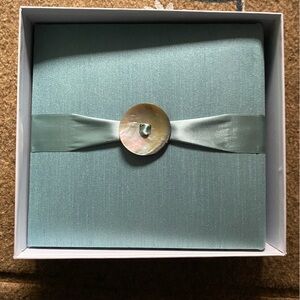 Teal HOM photo album with pearl detail